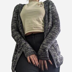 Blue and white Arizona hooded cardigan